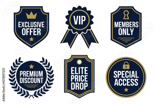 Exclusive Badges: VIP, Premium, Elite & Special Access Labels for Branding