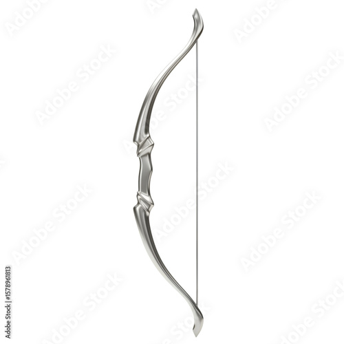 Illustration of Silver Bow Weapon Equipment Sport and Transparent