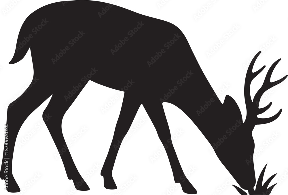 Obraz premium deer vector art হরিণ 