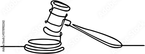 Judge gavel icon Vector Black silhouettes. with white background
