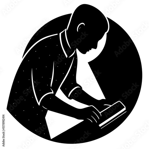 Digital Person Polishing with Rasp Silhouette