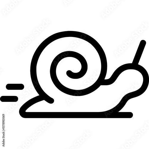 Crawling pace outline icon vector