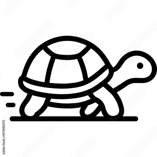 Crawling pace outline icon vector