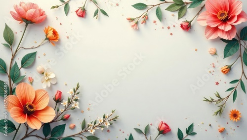 Subtle repeating floral motif on a muted backdrop , pattern, organic