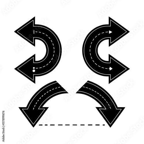 Wallpaper Mural set of vector arrows Torontodigital.ca