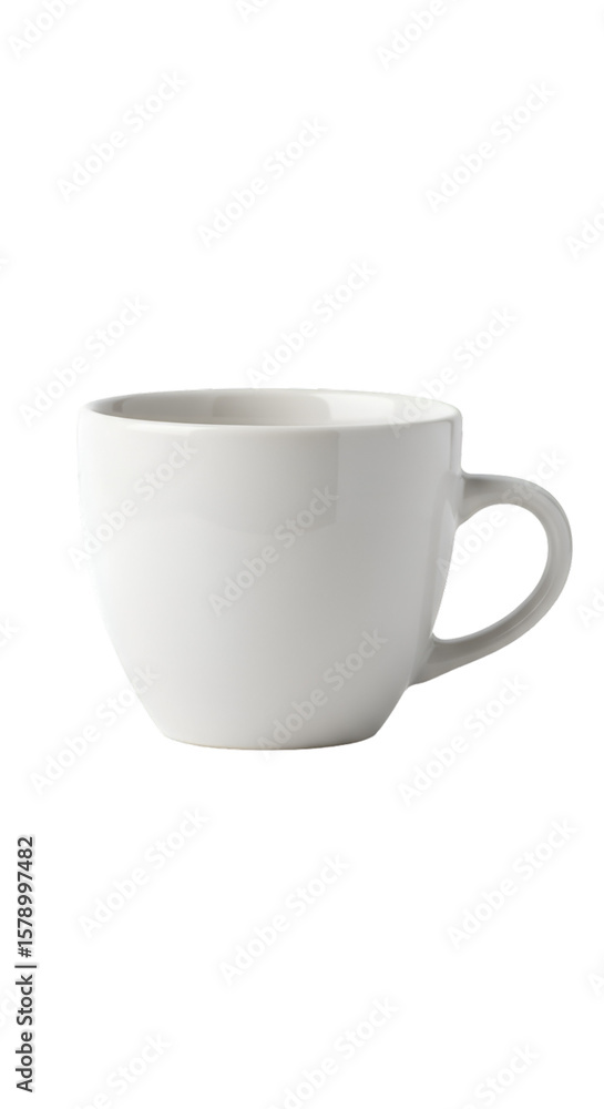 Isolated Image Of White Coffee Mug Porcelain Beverage On Transparent Isolated Image Of White Coffee Mug Porcelain Beverage On Transparent