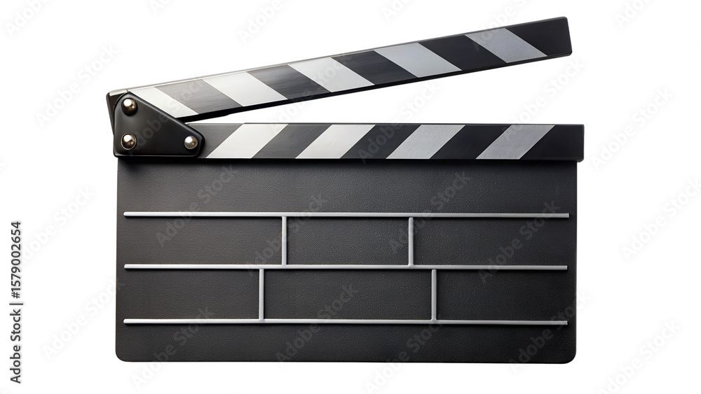 Fototapeta premium Clapperboard on transparent background
