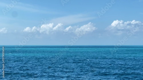 View Motion the waves in the blue sea 