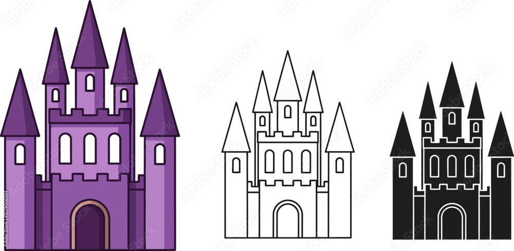 Obraz premium Find the best castle clip art vector illustration for your design project and download it now