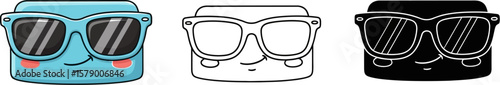 Cartoon character with sunglasses vector illustration design for graphics and web design asset usage