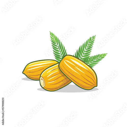 Simple Vector Dates Illustration in Thick Line Logo Style