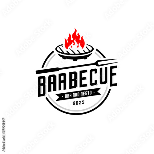Barbecue bar and resto logo