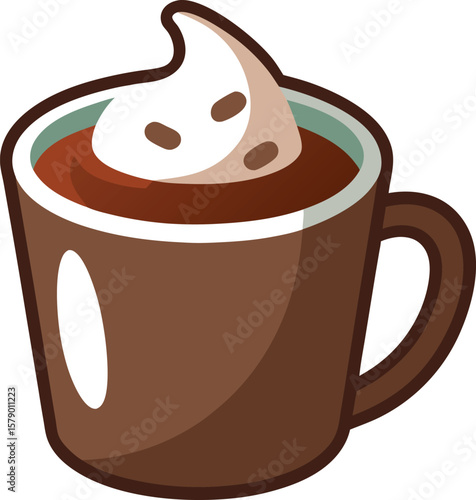 Cold Pressed Juice Variations Delicious Hot Chocolate in a Brown Mug with Whipped Cream and Chocolate Shavings