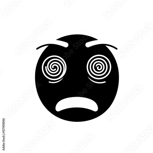 Dizzy Emoji: A graphic illustration showcases the concept of dizziness, with the iconic swirling eyes of a smiley face reflecting the feeling of disorientation.