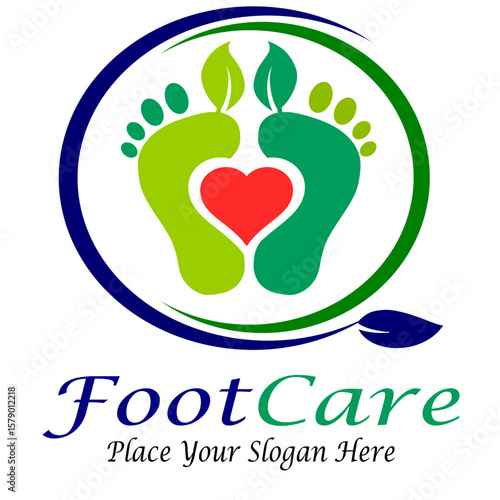 Foot care logo designs concept vector, iconic foot logo template
