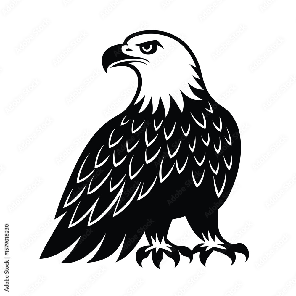 Obraz premium simple-bald-eagle-vector-artwork-include-after-on-.eps