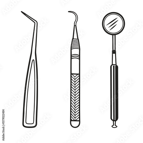 Dental instruments examination tools mirror