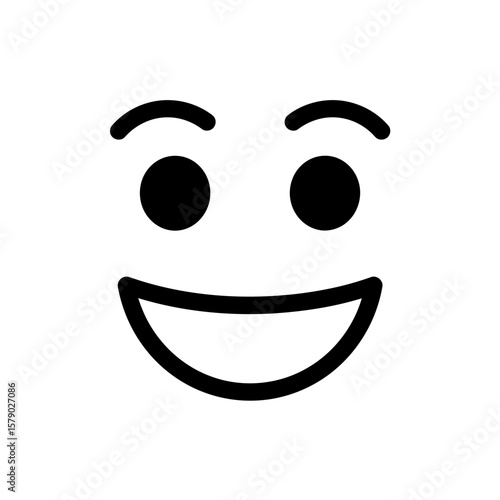 Smiling Face Emoji: A cheerful emoji with a simple, yet expressive design. This image embodies pure joy, positivity, and digital communication. 