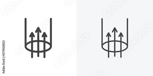 Air suction icon. collection of editable stroke line and solid flat styles.