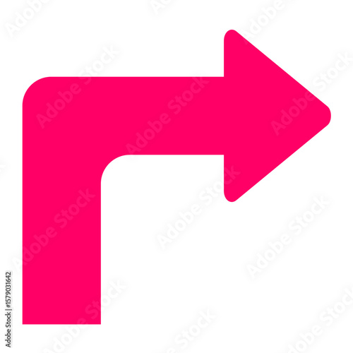 Turn Right Vector Design Icon Style
