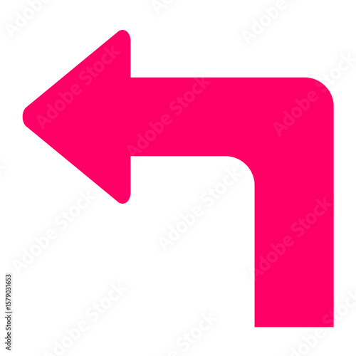 Turn Left Vector Design Icon Style