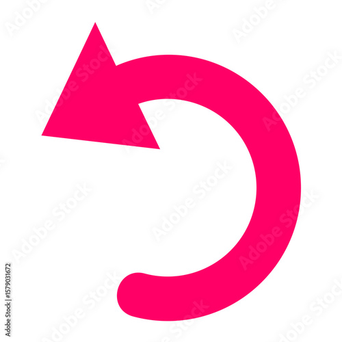 Curved Left Vector Design Icon Style