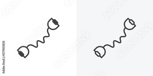 Exercise bands icon. collection of editable stroke line and solid flat styles.