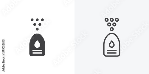 Humidifier icon. collection of editable stroke line and solid flat styles.