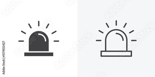 LED icon. collection of editable stroke line and solid flat styles.