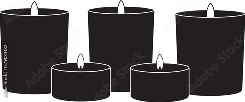 vector illustration of Scented candles