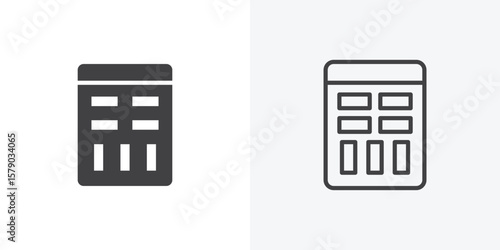 Mood board icon. collection of editable stroke line and solid flat styles.