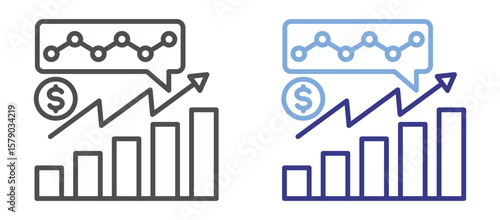 Market trends icon color