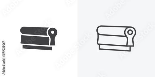 Print screen icon. collection of editable stroke line and solid flat styles.