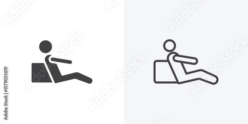 Resting icon. collection of editable stroke line and solid flat styles.
