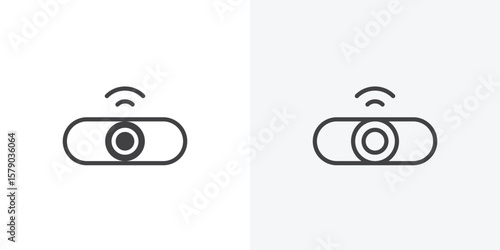 Sensor icon. collection of editable stroke line and solid flat styles.