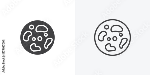 Thalassaemia icon. collection of editable stroke line and solid flat styles.