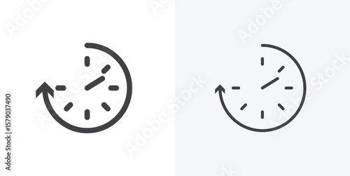Uptime and downtime icon. collection of editable stroke line and solid flat styles.