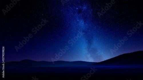 Wallpaper Mural Night sky with milky way over mountains Torontodigital.ca