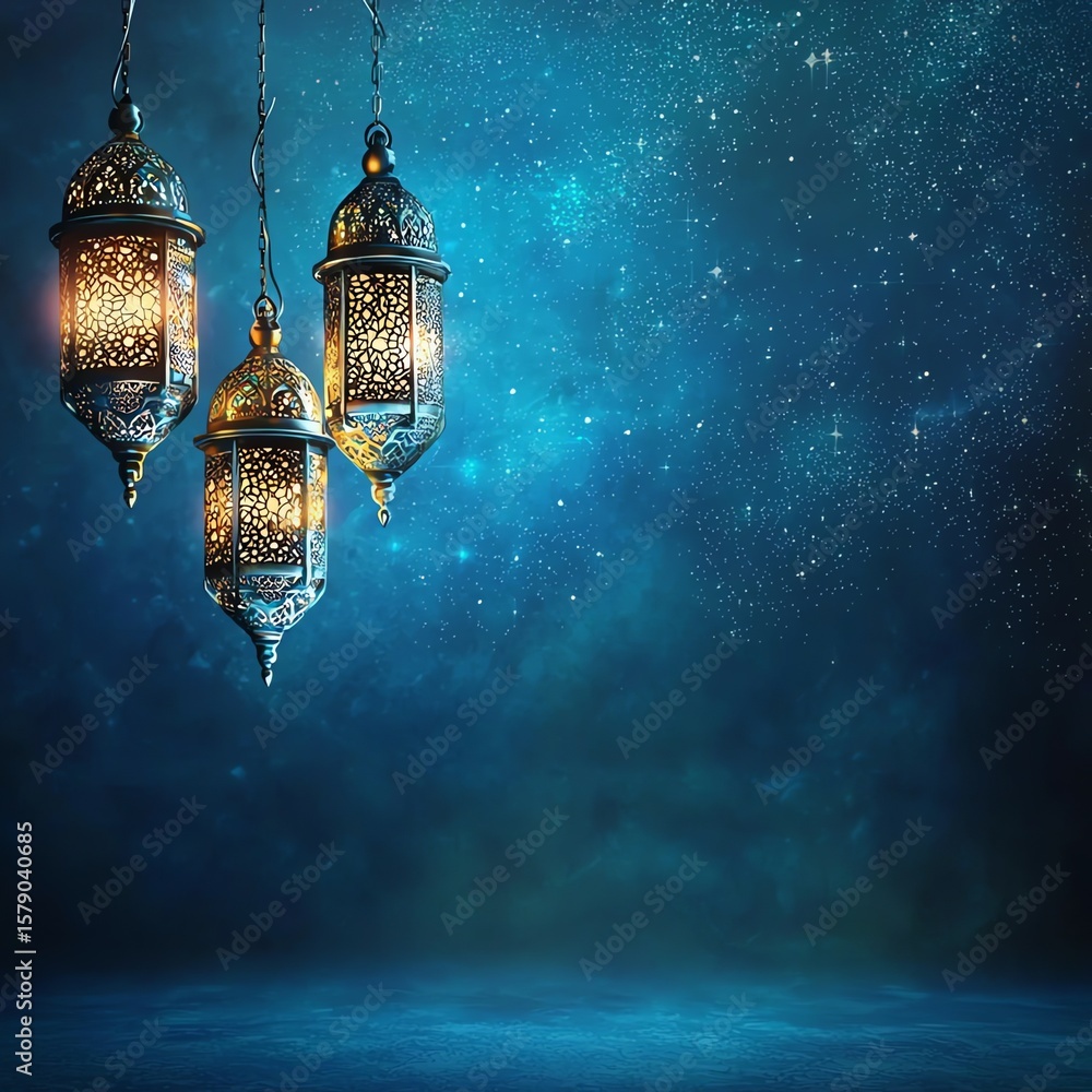 Fototapeta premium Eid Mubarak: Beautiful Background for the Blessed Day