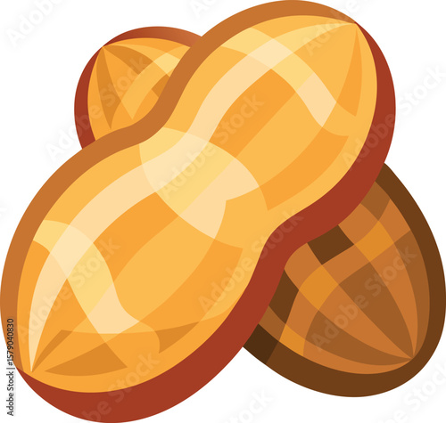 Pancake Stack Graphic Presentations Delicious Roasted Peanuts in Shell, Healthy Snack, High-Quality Image, Vector Illustration, Food Photography, Nut, Agriculture,...