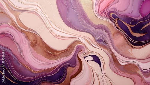 marble background in pink cream and violet