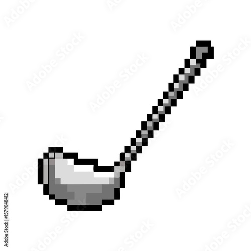 Golf Stick Pixel Art Icon in Retro Style

