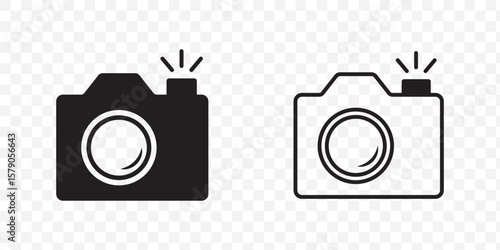 Camera icon set. photo camera icon. camera photography icon. 