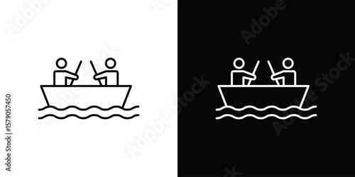 Tableau sur toile Boat race icon