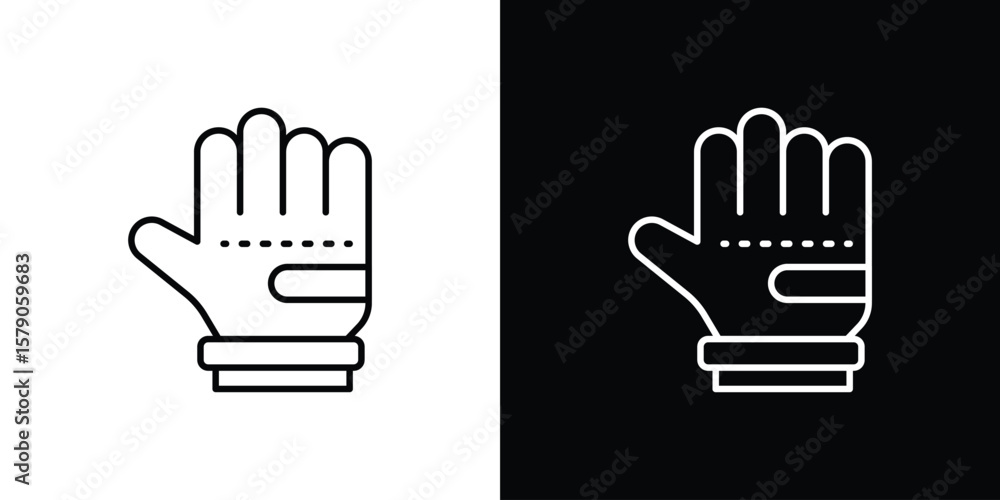Fototapeta premium Fitness Gloves icon. thin line for web and mobile, modern minimalistic style