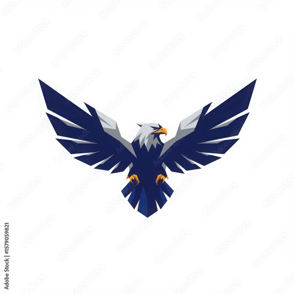 Obraz premium Bold Eagle Logo with Outstretched Wings