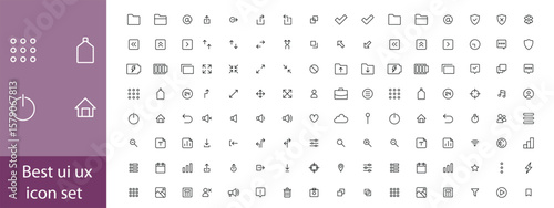 Best collection of ui ux icon set, user interface icon set collection. Basic User Interface Essential Set. Solid Icons. For App, Web, Print.