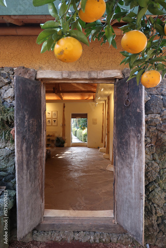 entrance to the house