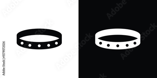 Canvas Print Bracelet icon. Vector illustration. Silhouette in black color