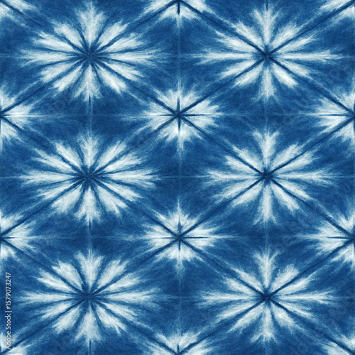 Seamless Print Shibori pattern and tie-dye allover textile Shibori allovers pattern design